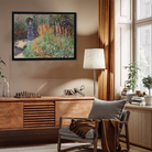 Claude Monet Rounded Flower Bed Painting 4 : 3 Horizontal Premium Wall Art Canvas by MeriDeewar