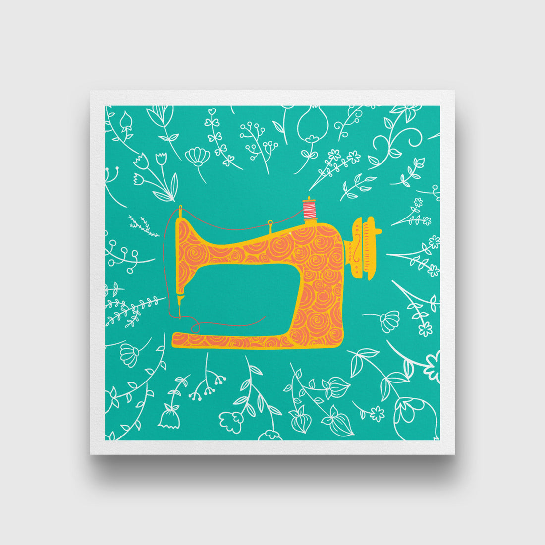 Clothing Machine painting 1 : 1 Square Premium Wall Art Canvas by MeriDeewar