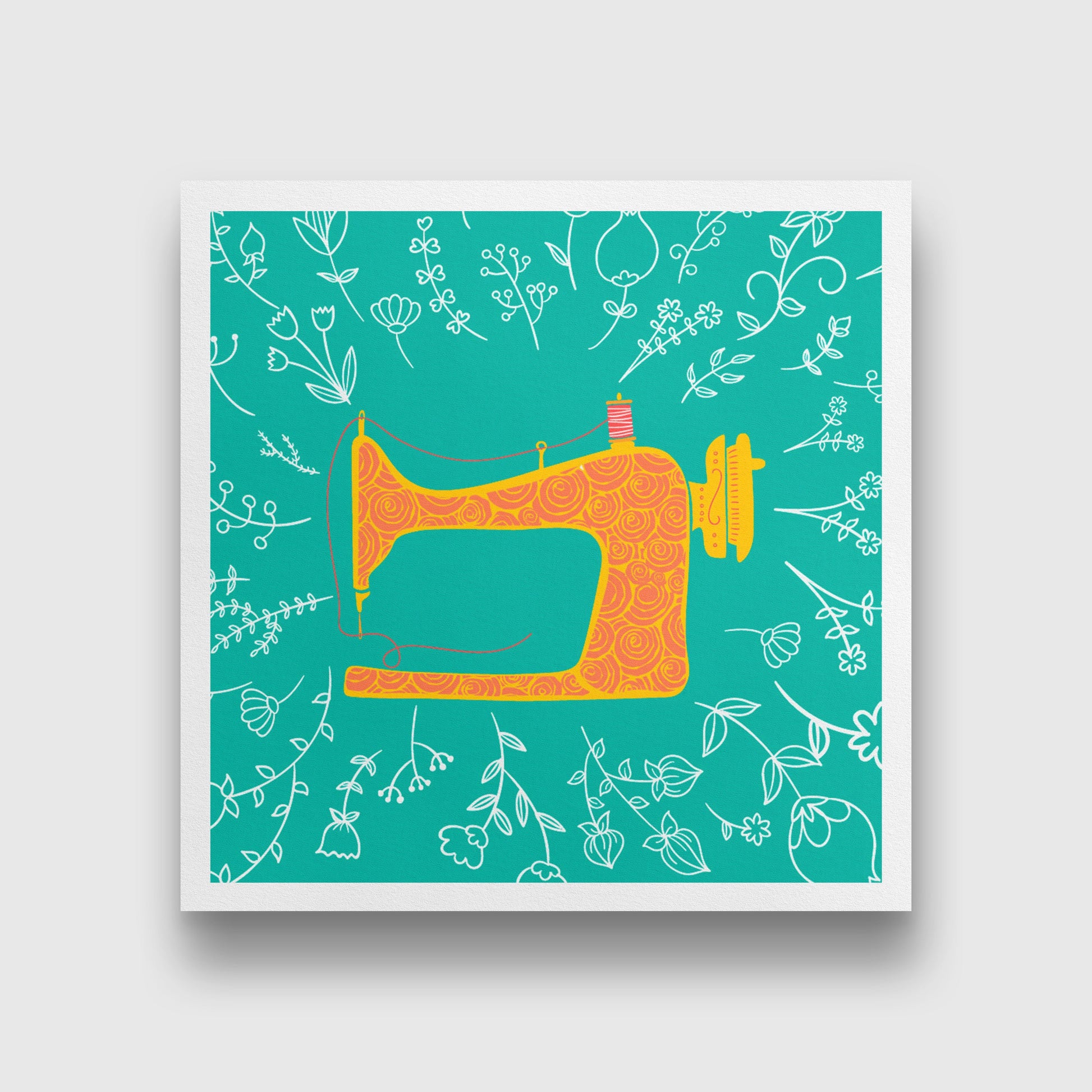 Clothing Machine painting 1 : 1 Square Premium Wall Art Canvas by MeriDeewar