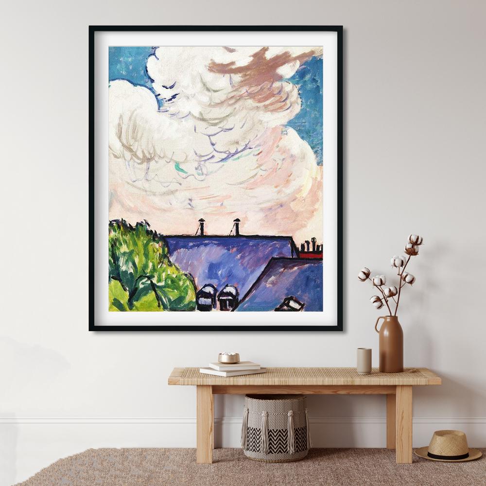 Clouds Henry Lyman Saÿen Painting - MeriDeewar 4 :5 Vertical Premium Wall Art Canvas by MeriDeewar
