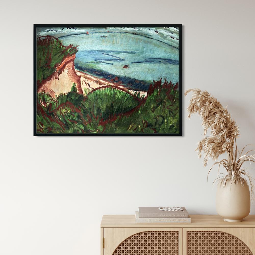 Coastal Landscape on Fehmarn Painting - MeriDeewar 4 : 3 Horizontal Premium Wall Art Canvas by MeriDeewar