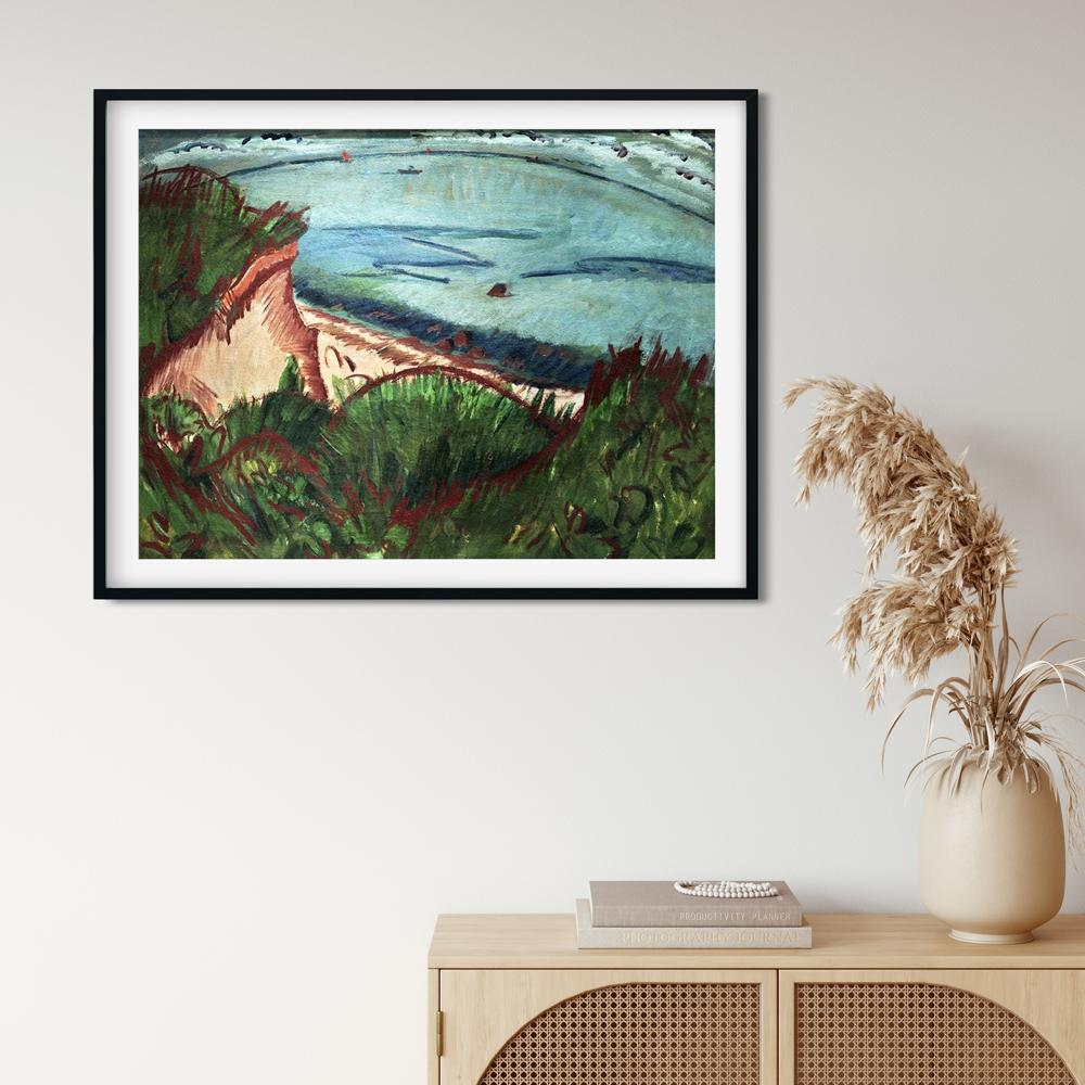 Coastal Landscape on Fehmarn Painting - MeriDeewar 4 : 3 Horizontal Premium Wall Art Canvas by MeriDeewar