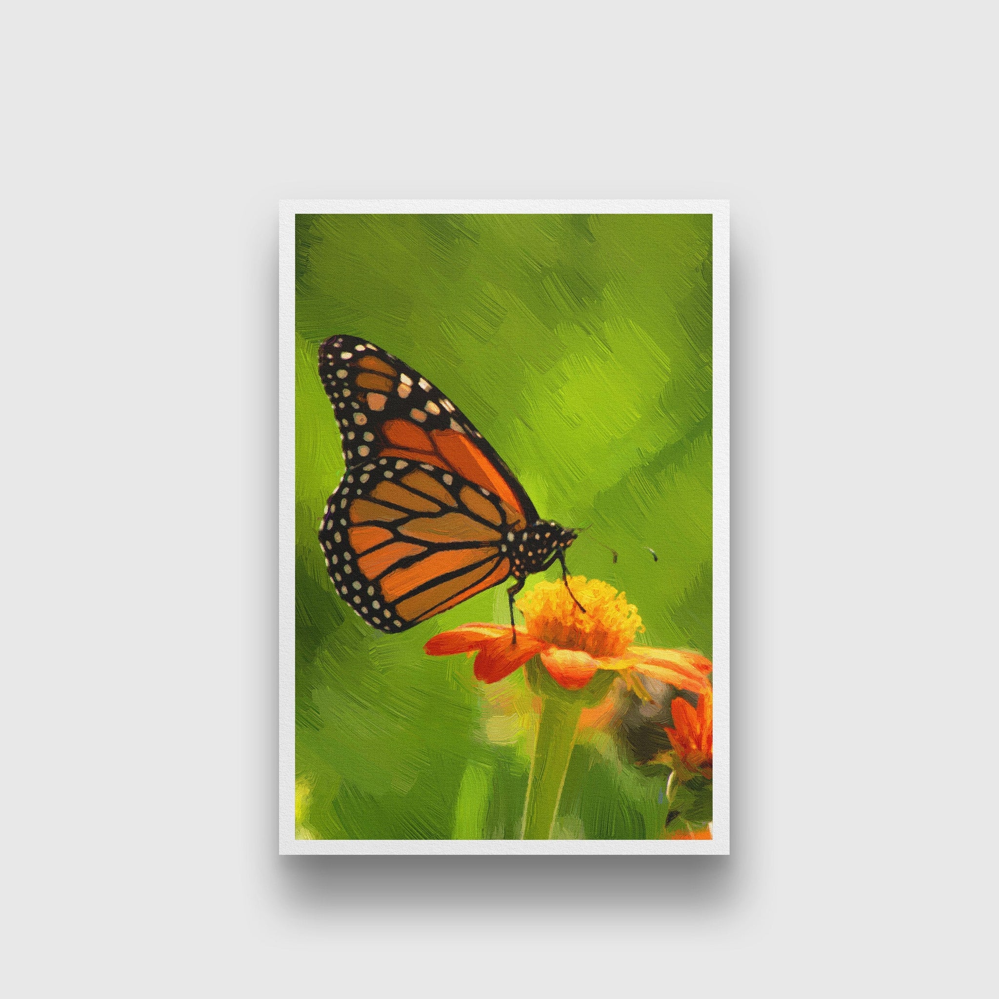 Color Morpho butterfly Painting - Meri Deewar 2 : 3 Vertical Premium Wall Art Canvas by MeriDeewar