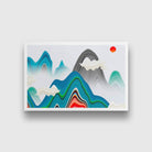 Colorful Mountains Painting - Meri Deewar 3 : 2 Horizontal Premium Wall Art Canvas by MeriDeewar