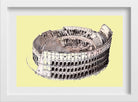 Colosseum Illustration Painting - Meri Deewar 3 : 2 Horizontal Premium Wall Art Canvas by MeriDeewar