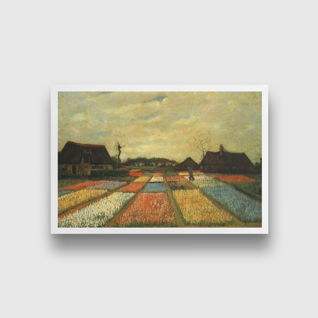colourful flowers landscape Painting - Meri Deewar 3 : 2 Horizontal Premium Wall Art Canvas by MeriDeewar