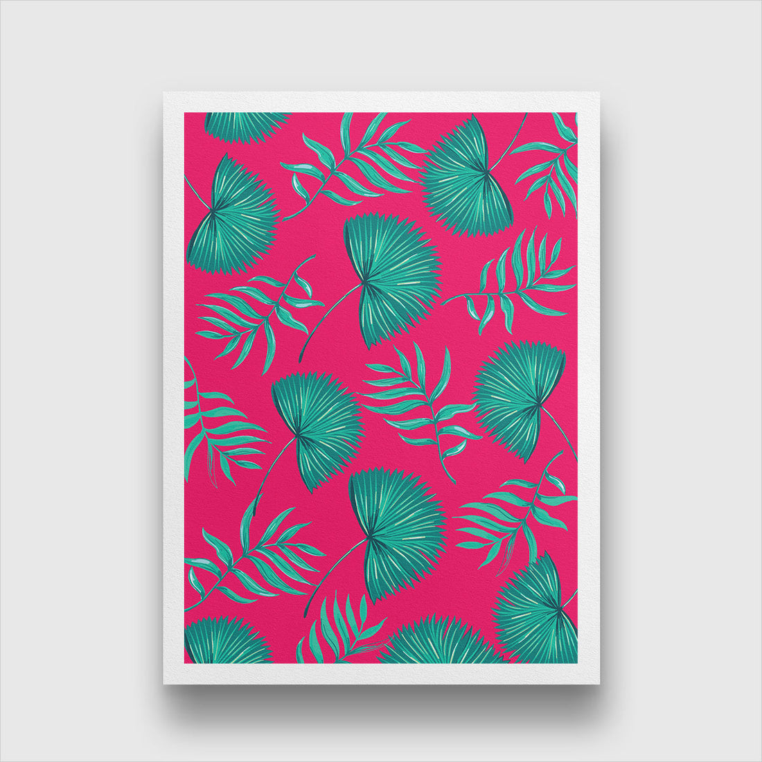 Colourful Leaves Painting 2 : 3 Vertical Premium Wall Art Canvas by MeriDeewar