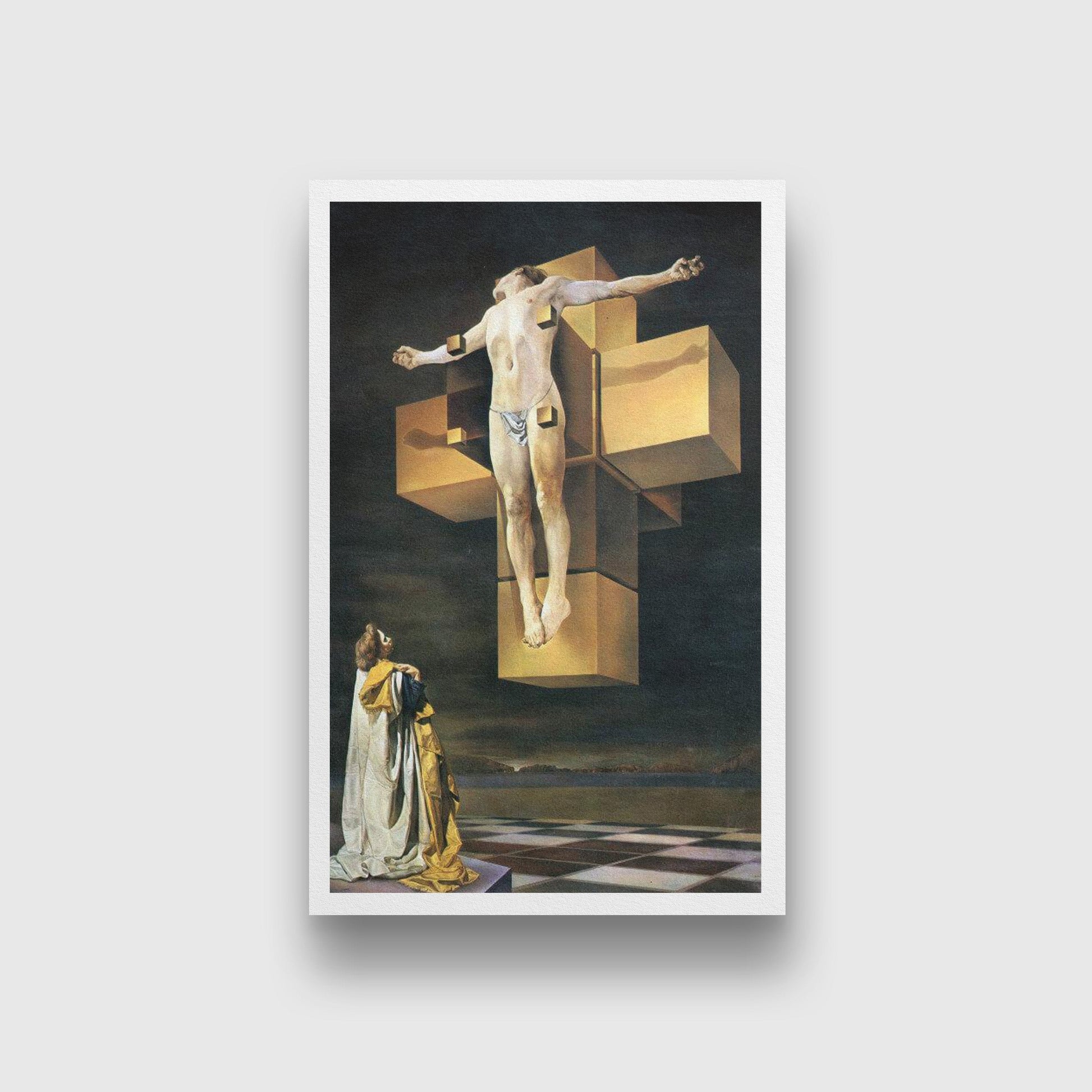 corpus hypercubus Painting - Meri Deewar 4 :5 Vertical Premium Wall Art Canvas by MeriDeewar