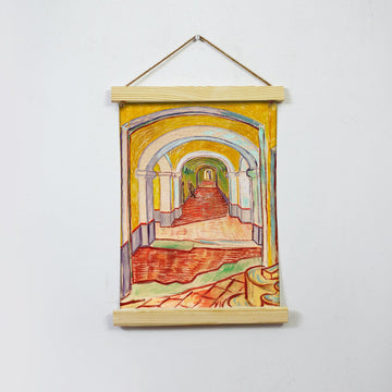 Corridor In The Asylum By Van Gogh Hanging Canvas Painting - Meri Deewar Hanging Canvas Premium Wall Art Canvas by MeriDeewar