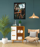 Couple of parrots Painting - Meri Deewar 2 : 3 Vertical Premium Wall Art Canvas by MeriDeewar