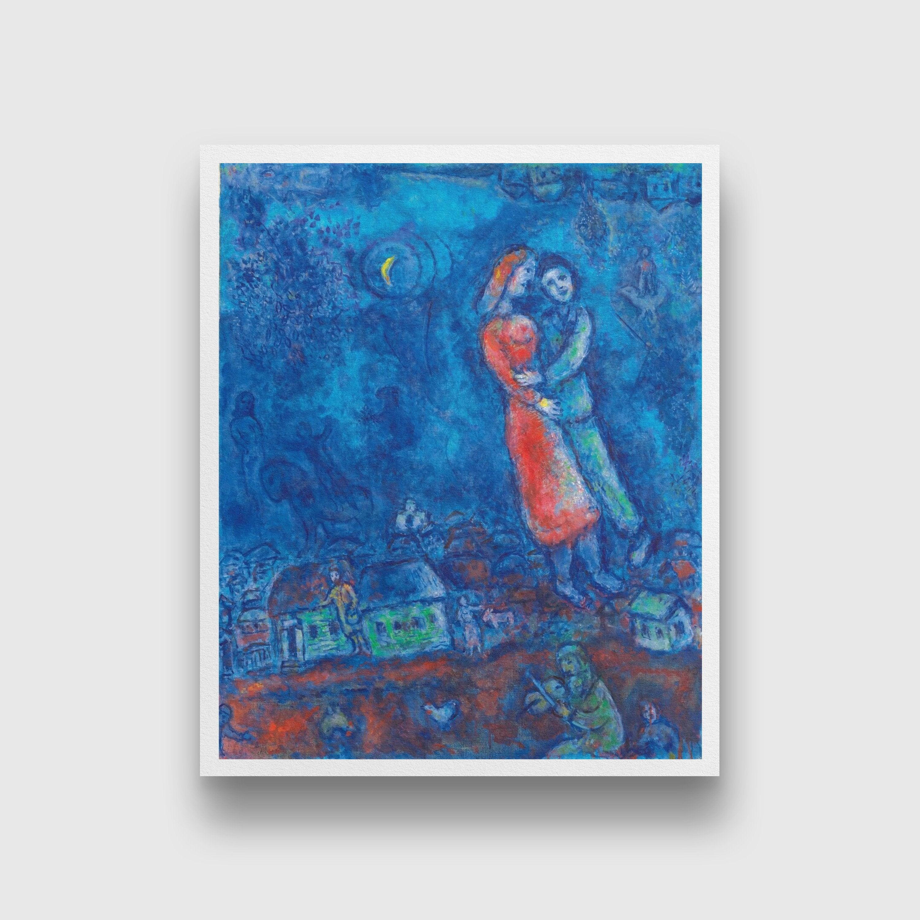 Couple Painting - Meri Deewar 4 :5 Vertical Premium Wall Art Canvas by MeriDeewar