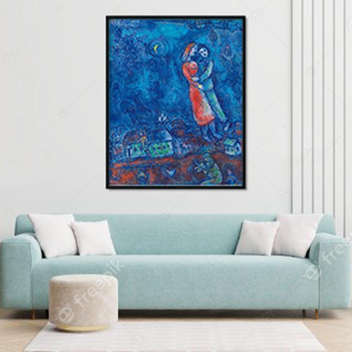 Couple Painting - Meri Deewar 4 :5 Vertical Premium Wall Art Canvas by MeriDeewar