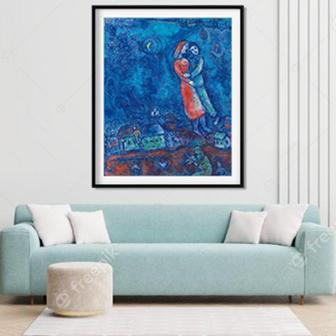 Couple Painting - Meri Deewar 4 :5 Vertical Premium Wall Art Canvas by MeriDeewar