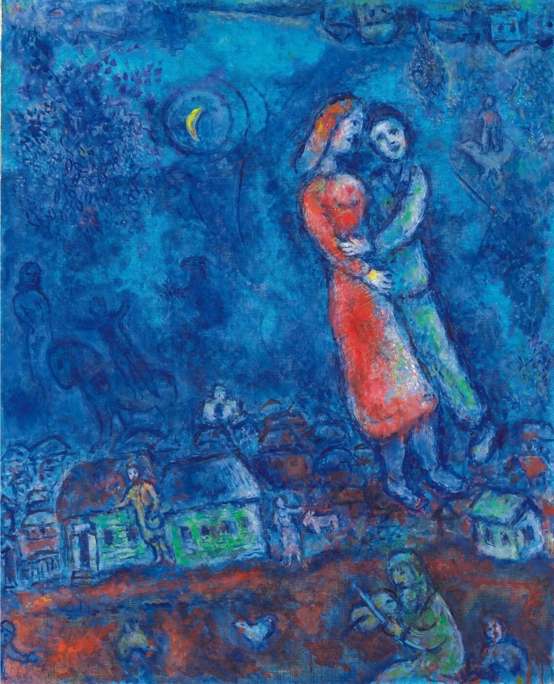 Couple Painting - Meri Deewar 4 :5 Vertical Premium Wall Art Canvas by MeriDeewar