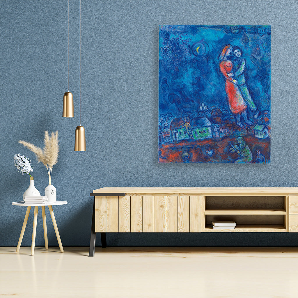 Couple Painting - Meri Deewar 4 :5 Vertical Premium Wall Art Canvas by MeriDeewar