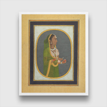 Court lady pouring wine Painting 4 :5 Vertical Premium Wall Art Canvas by MeriDeewar