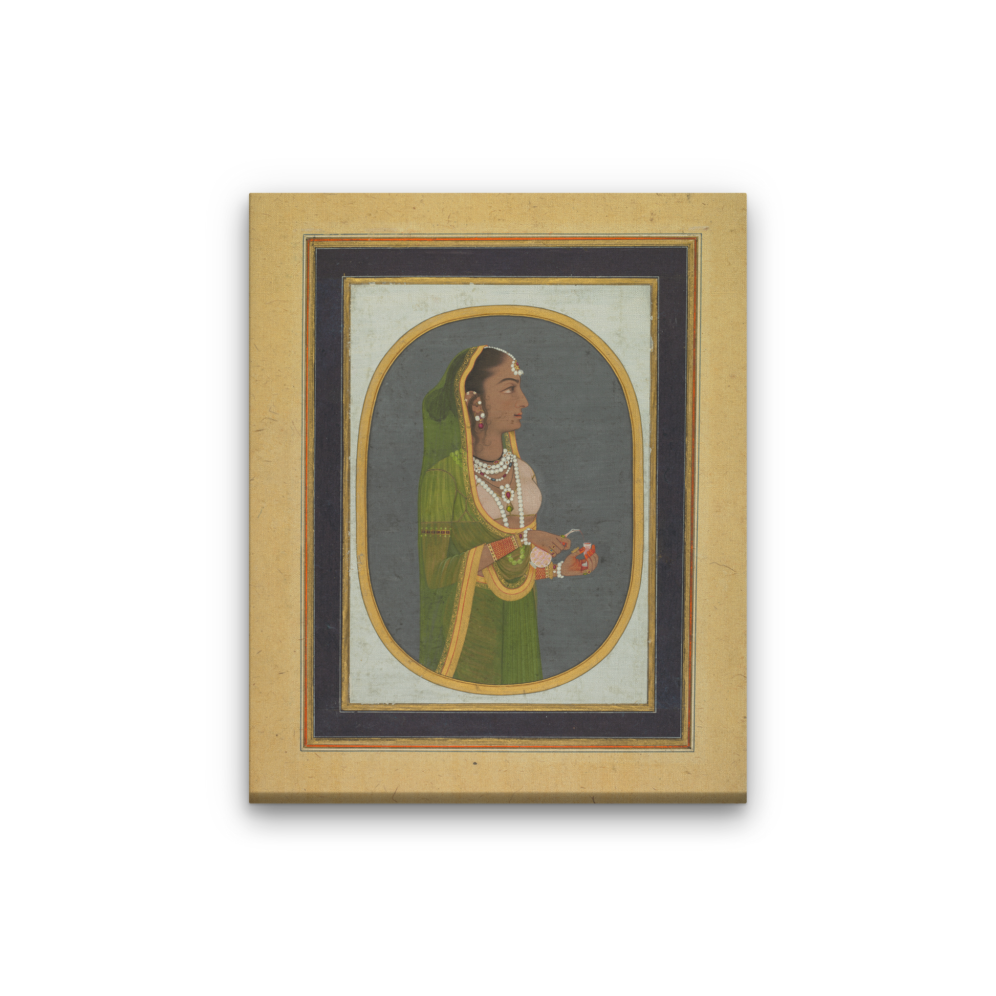 Court lady pouring wine Painting 4 :5 Vertical Premium Wall Art Canvas by MeriDeewar
