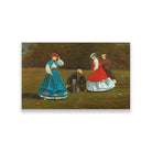 Croquet Scene Painting - Meri Deewar 3 : 2 Horizontal Premium Wall Art Canvas by MeriDeewar