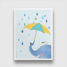 Cute Animals Polar Elephant Painting 3 : 4.2 Vertical Premium Wall Art Canvas by MeriDeewar