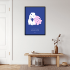 Cute Bunny Hipster Rabbit Pink Painting 3 : 4.2 Vertical Premium Wall Art Canvas by MeriDeewar