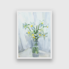 Daffodils Gouache Painting 2 : 3 Vertical Premium Wall Art Canvas by MeriDeewar