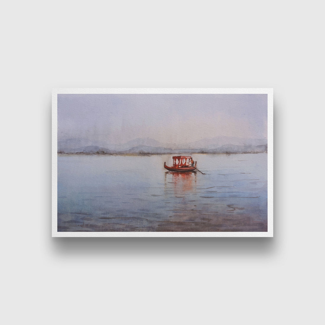 Dal Lake Srinagar Painting - Meri Deewar 3 : 2 Horizontal Premium Wall Art Canvas by MeriDeewar