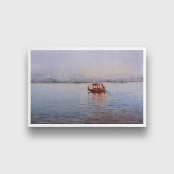 Dal Lake Srinagar Painting - Meri Deewar 3 : 2 Horizontal Premium Wall Art Canvas by MeriDeewar