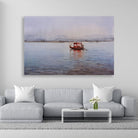 Dal Lake Srinagar Painting - Meri Deewar 3 : 2 Horizontal Premium Wall Art Canvas by MeriDeewar