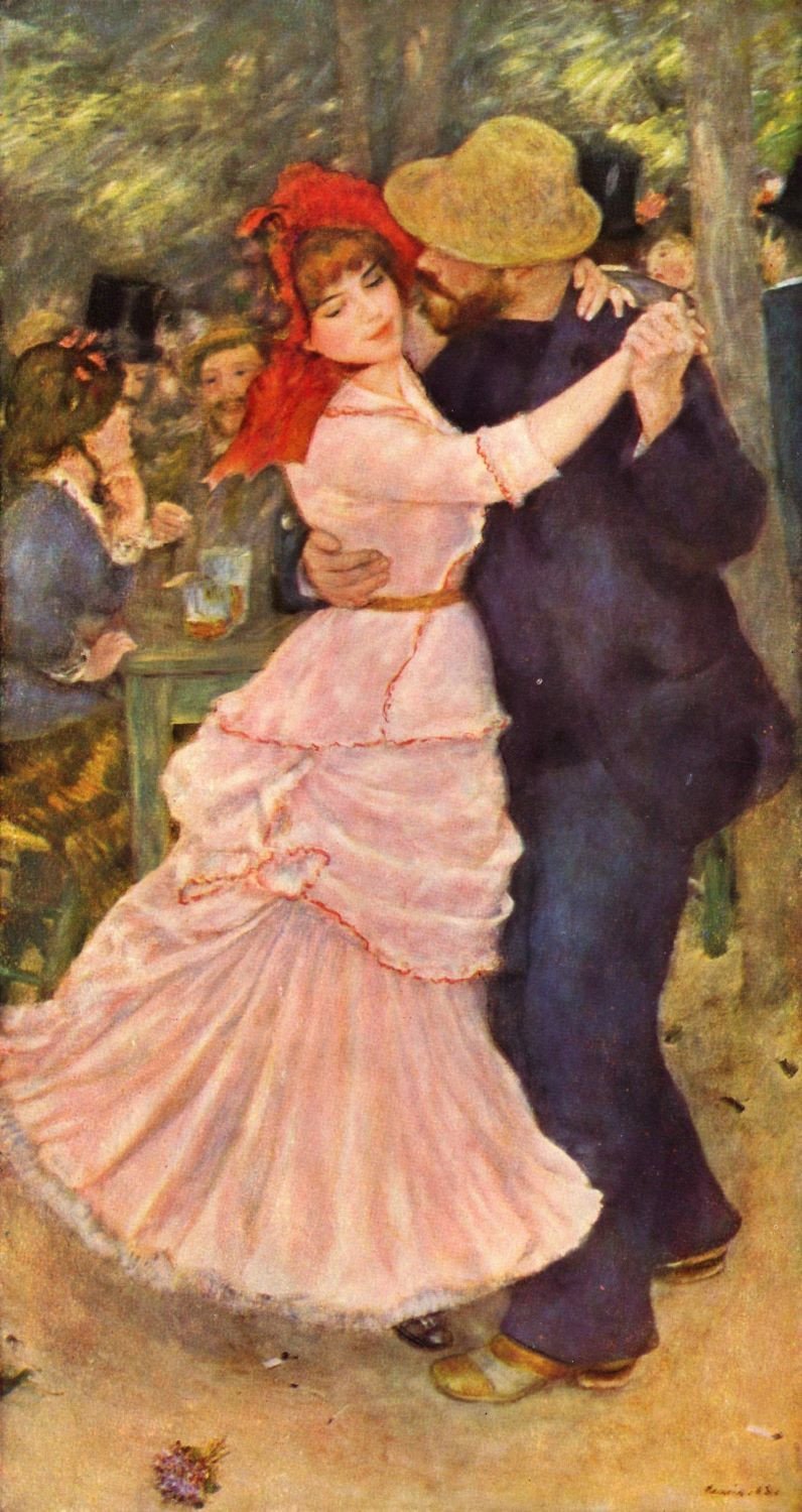 Dance at Bougival Painting - Meri Deewar 2 : 3 Vertical Premium Wall Art Canvas by MeriDeewar