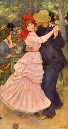 Dance at Bougival Painting - Meri Deewar 2 : 3 Vertical Premium Wall Art Canvas by MeriDeewar
