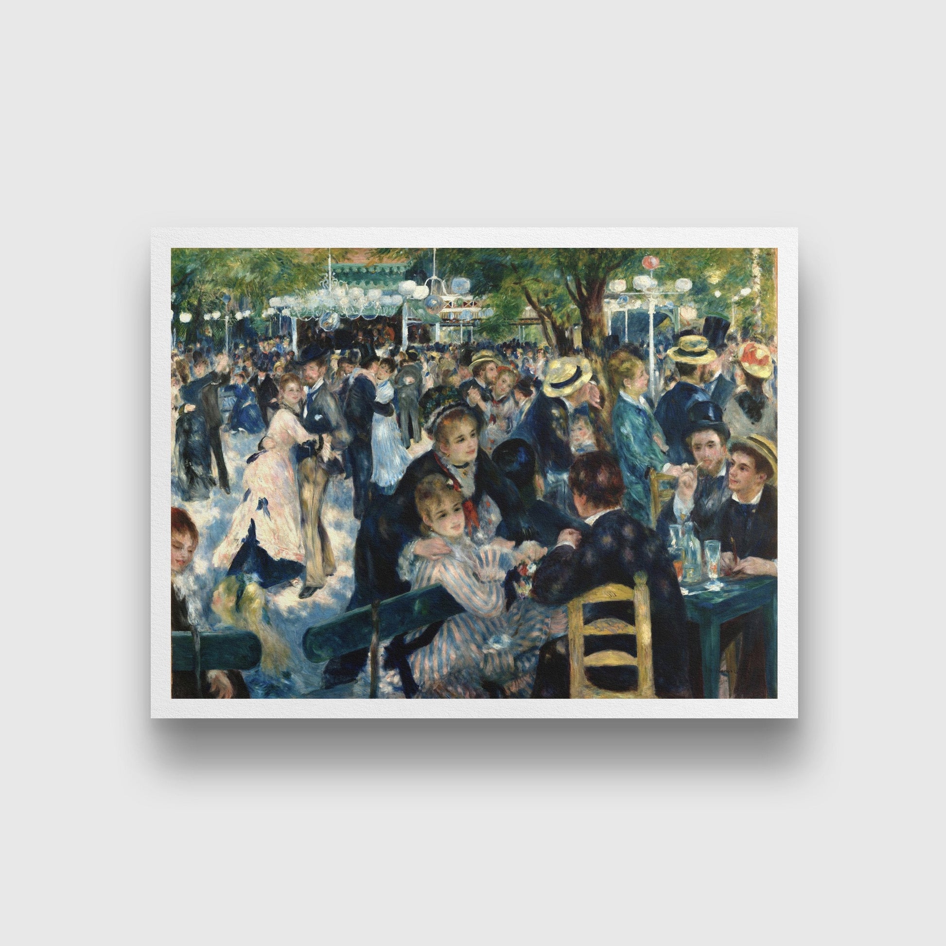 dance at le moulin da la galette Painting - Meri Deewar 4 : 3 Horizontal Premium Wall Art Canvas by MeriDeewar