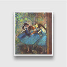 Dancers in blue Painting - Meri Deewar 1 : 1 Square Premium Wall Art Canvas by MeriDeewar