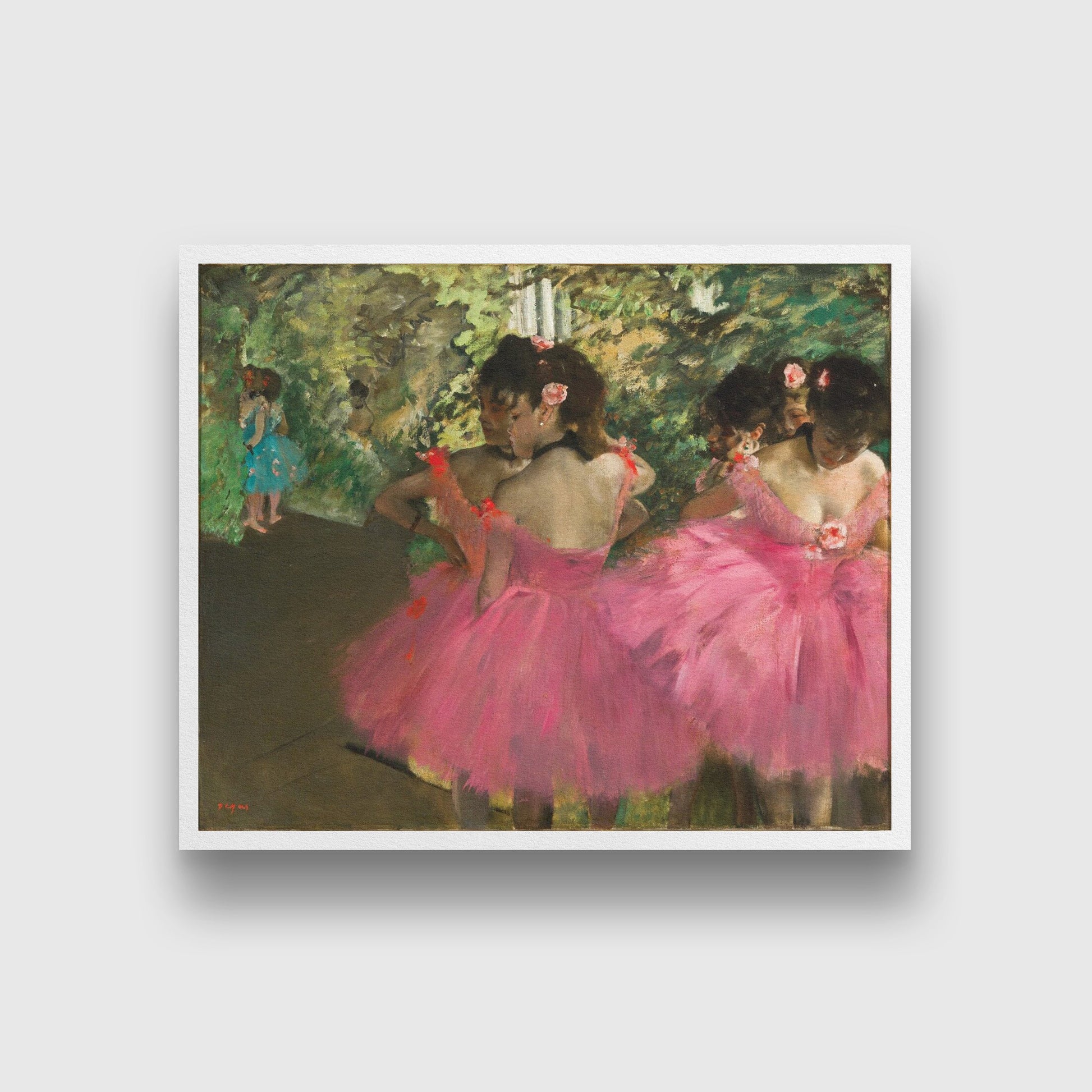 Dancers in Pink Painting - Meri Deewar 4 :5 Vertical Premium Wall Art Canvas by MeriDeewar