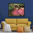 Dancers in Pink Painting - Meri Deewar 4 :5 Vertical Premium Wall Art Canvas by MeriDeewar