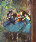 Dancers in blue Painting - Meri Deewar - MeriDeewar