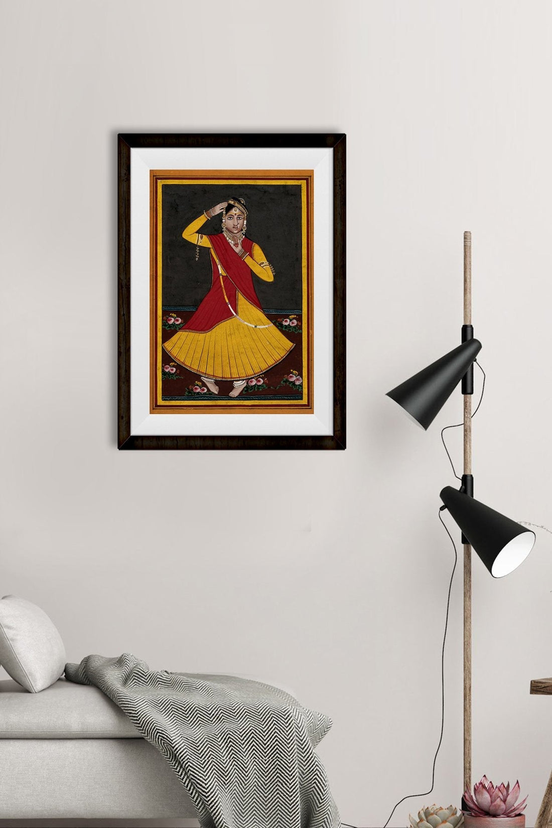 Dancing Girl Painting - Meri Deewar 2 : 3 Vertical Premium Wall Art Canvas by MeriDeewar