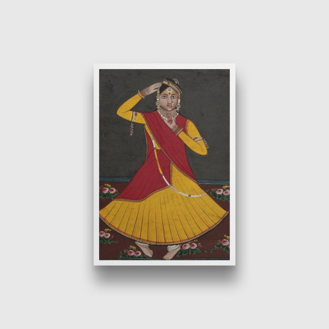 Dancing Girl Painting - Meri Deewar 2 : 3 Vertical Premium Wall Art Canvas by MeriDeewar