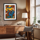 Dancing Gopi Painting 2 : 3 Vertical Premium Wall Art Canvas by MeriDeewar