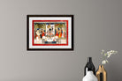 Dauji_II_Performing_Arati_on_Sharada_Purnim Painting - Meri Deewar 3 : 2 Horizontal Premium Wall Art Canvas by MeriDeewar
