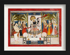Dauji_II_Performing_Arati_on_Sharada_Purnim Painting - Meri Deewar 3 : 2 Horizontal Premium Wall Art Canvas by MeriDeewar