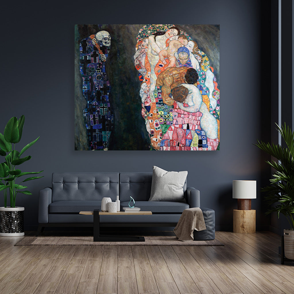 Death and Life painting 6 : 5 Horizontal Premium Wall Art Canvas by MeriDeewar