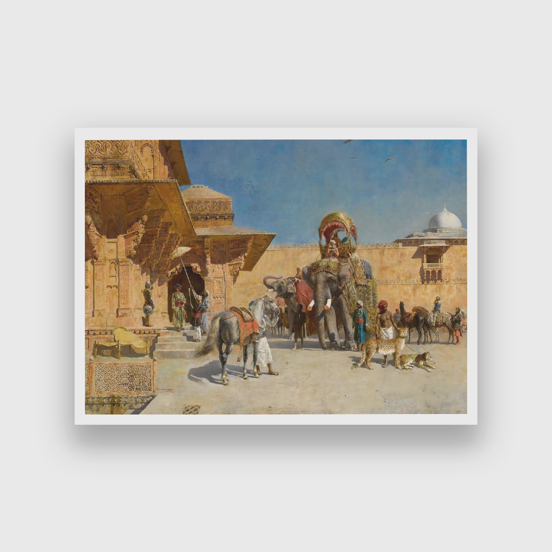 Departure for the Hunt Painting 3 : 2 Horizontal Premium Wall Art Canvas by MeriDeewar