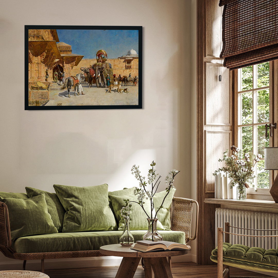 Departure for the Hunt Painting 3 : 2 Horizontal Premium Wall Art Canvas by MeriDeewar