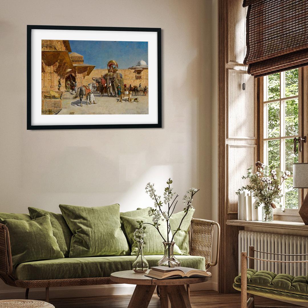 Departure for the Hunt Painting 3 : 2 Horizontal Premium Wall Art Canvas by MeriDeewar