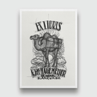Design for an ex-libris by Antonius Johannes Maria Hagemeijer camel Painting 3 : 4.2 Vertical Premium Wall Art Canvas by MeriDeewar
