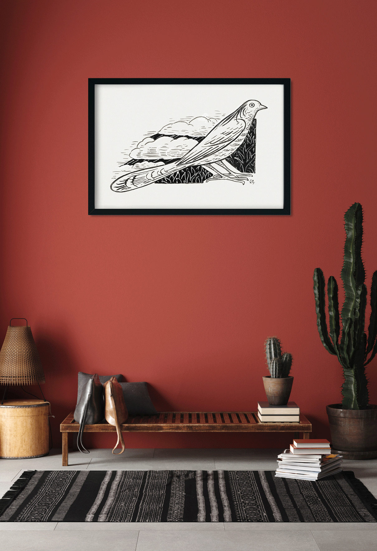 Dove Painting 3 : 2 Horizontal Premium Wall Art Canvas by MeriDeewar