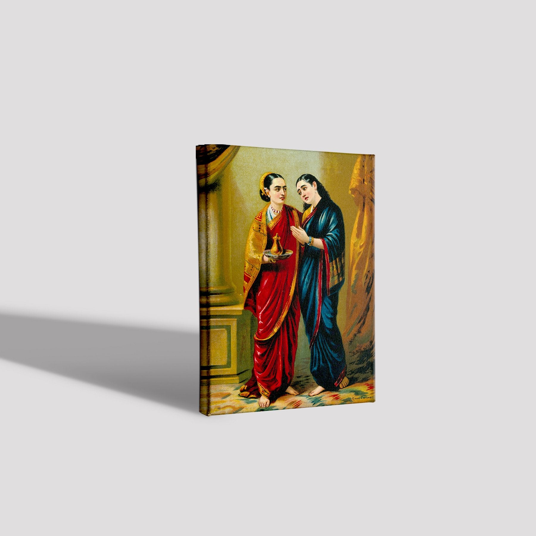 Draupadi and Sudeshna Painting - Meri Deewar 3 : 4.2 Vertical Premium Wall Art Canvas by MeriDeewar