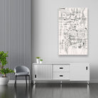 Drawing Knotted in the Manner of a Ne - Meri Deewar 2 : 3 Vertical Premium Wall Art Canvas by MeriDeewar