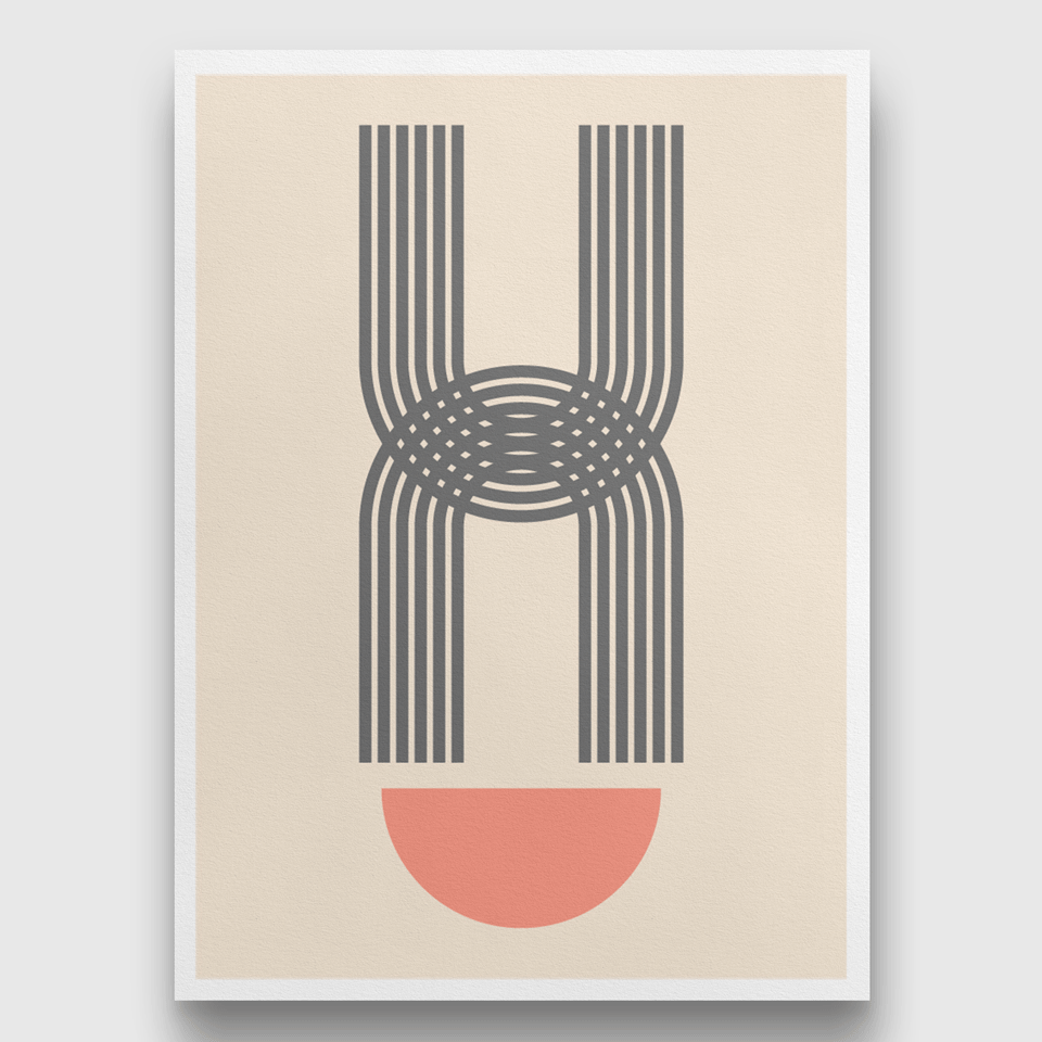 Dual Geometric Painting 3 : 4.2 Vertical Premium Wall Art Canvas by MeriDeewar