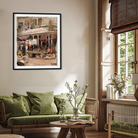 Edwin Lord Weeks a Market Scene in Gwalior Painting 5 : 6 Vertical Premium Wall Art Canvas by MeriDeewar